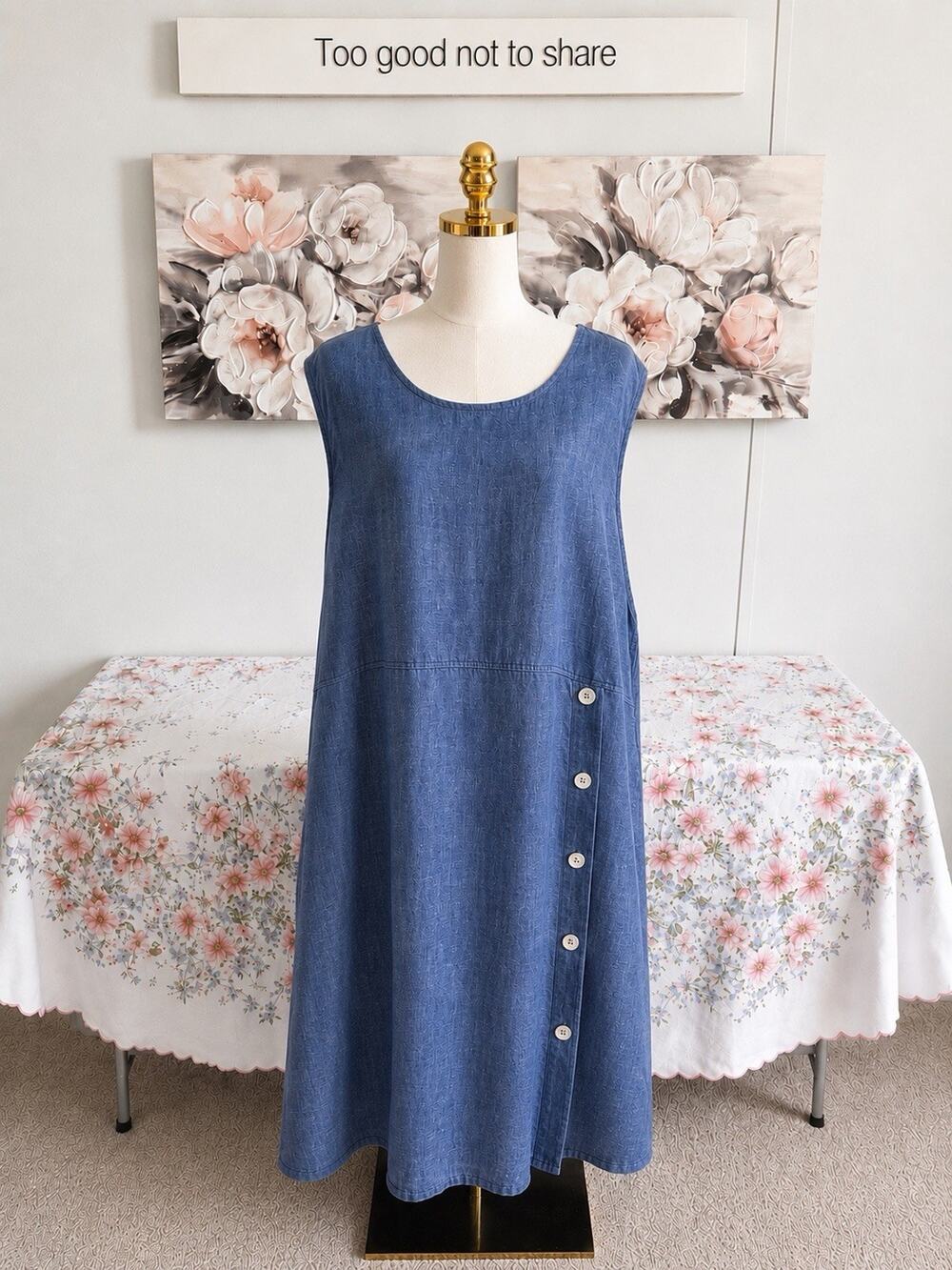 Lungo L'Arno 100% Linen Italy Relaxed Modern A-Line Dress 3x Plus